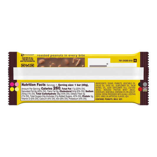 Hershey's Mr. Goodbar Chocolate with Peanuts Full Size Candy, Bar 1.75 oz