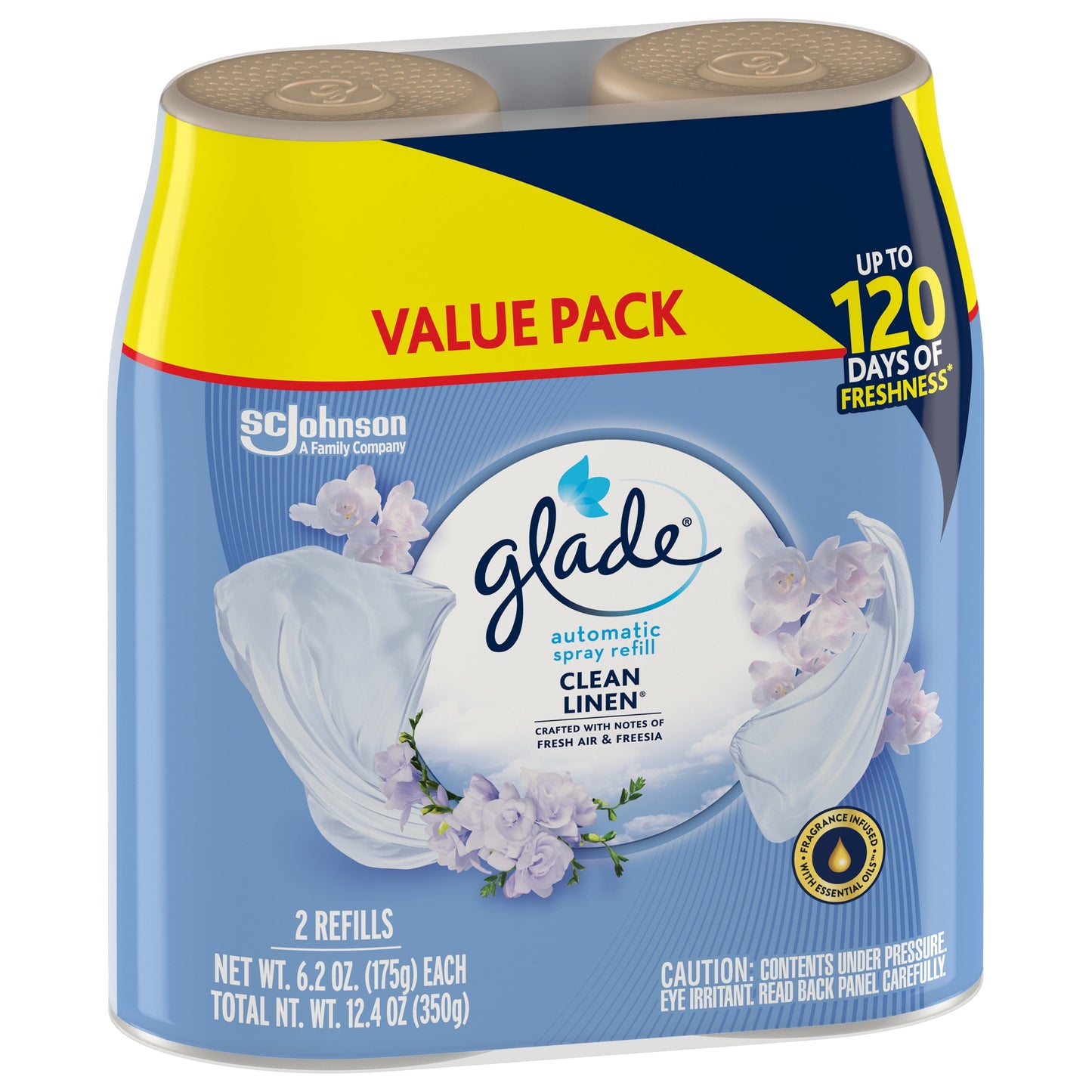 Glade Automatic Air Freshener Refill Spray Value Pack, Clean Linen, 2 Count