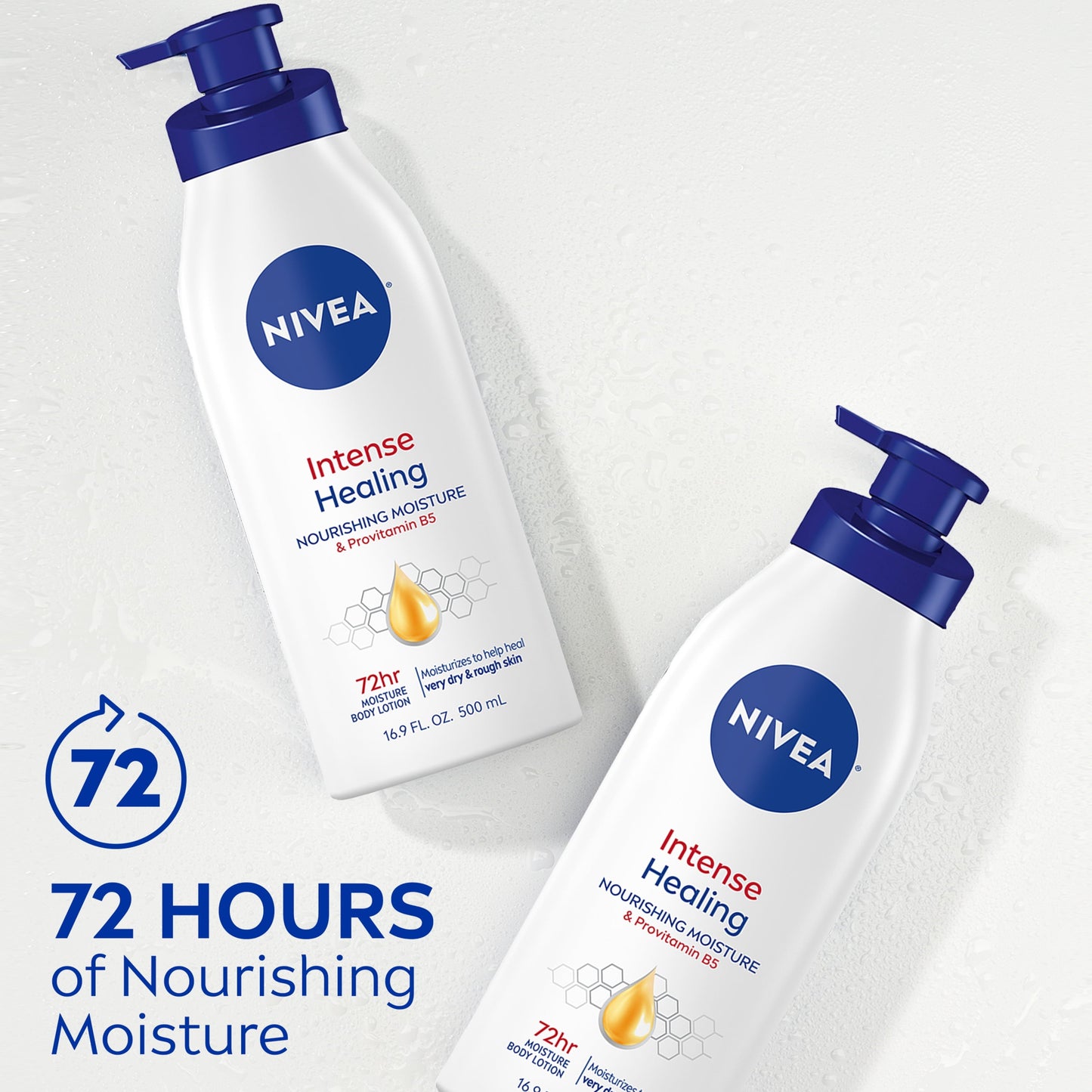 NIVEA Intense Healing Body Lotion, 72 Hour Moisture for Dry to Very Dry Skin, 20 Fl Oz Pump Bottle