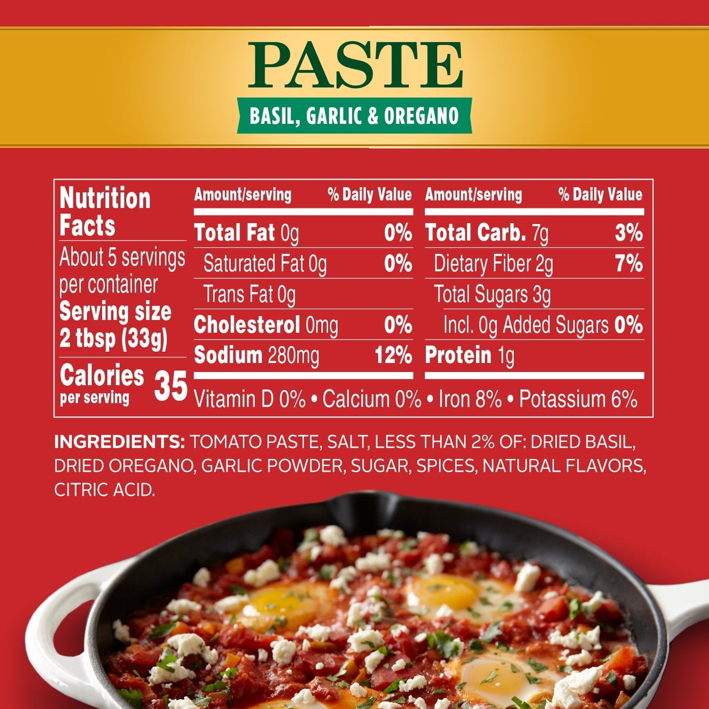 Hunt's Tomato Paste, Basil, Garlic & Oregano, 6 oz