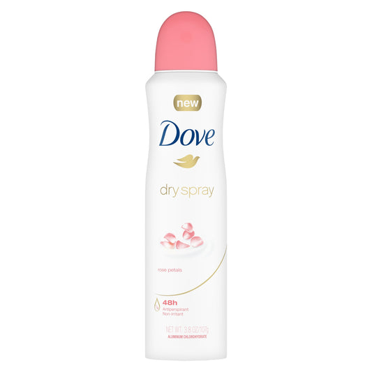 Dove Advanced Care Women's Antiperspirant Deodorant Dry Spray, Rose Petals, 3.8 oz