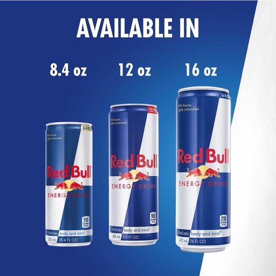 Red Bull Energy Drink, 8.4 fl oz, Pack of 12 Cans