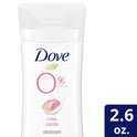 Dove 0% Aluminum Women's Antiperspirant Deodorant Stick, Rose Petals, 2.6 oz