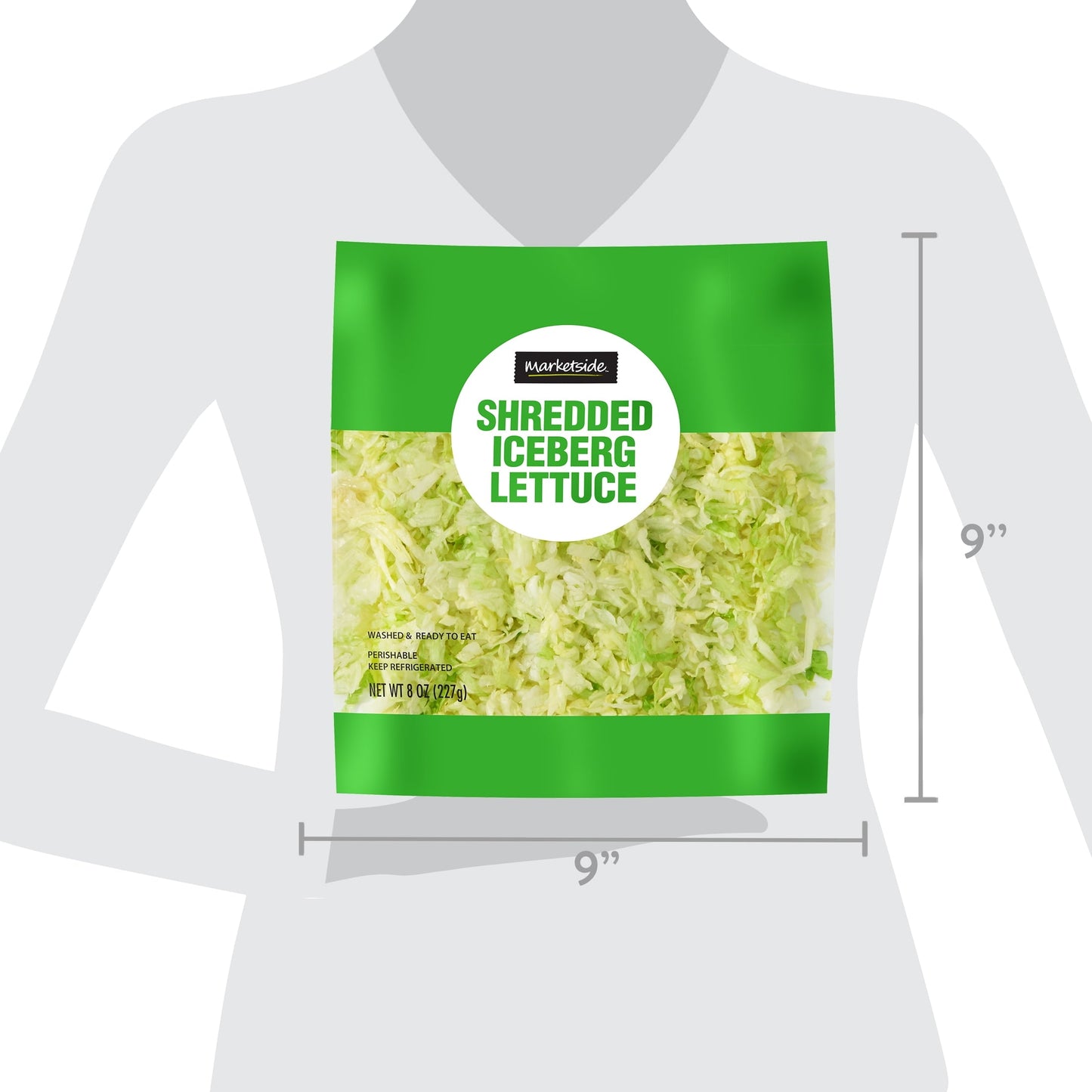 Marketside Fresh Shredded Iceberg Lettuce, 8 oz Bag, Fresh