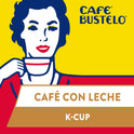 Café Bustelo Sweet & Creamy Caf con Leche Coffee Drink, Keurig K-Cup Pods, 24 Count Box