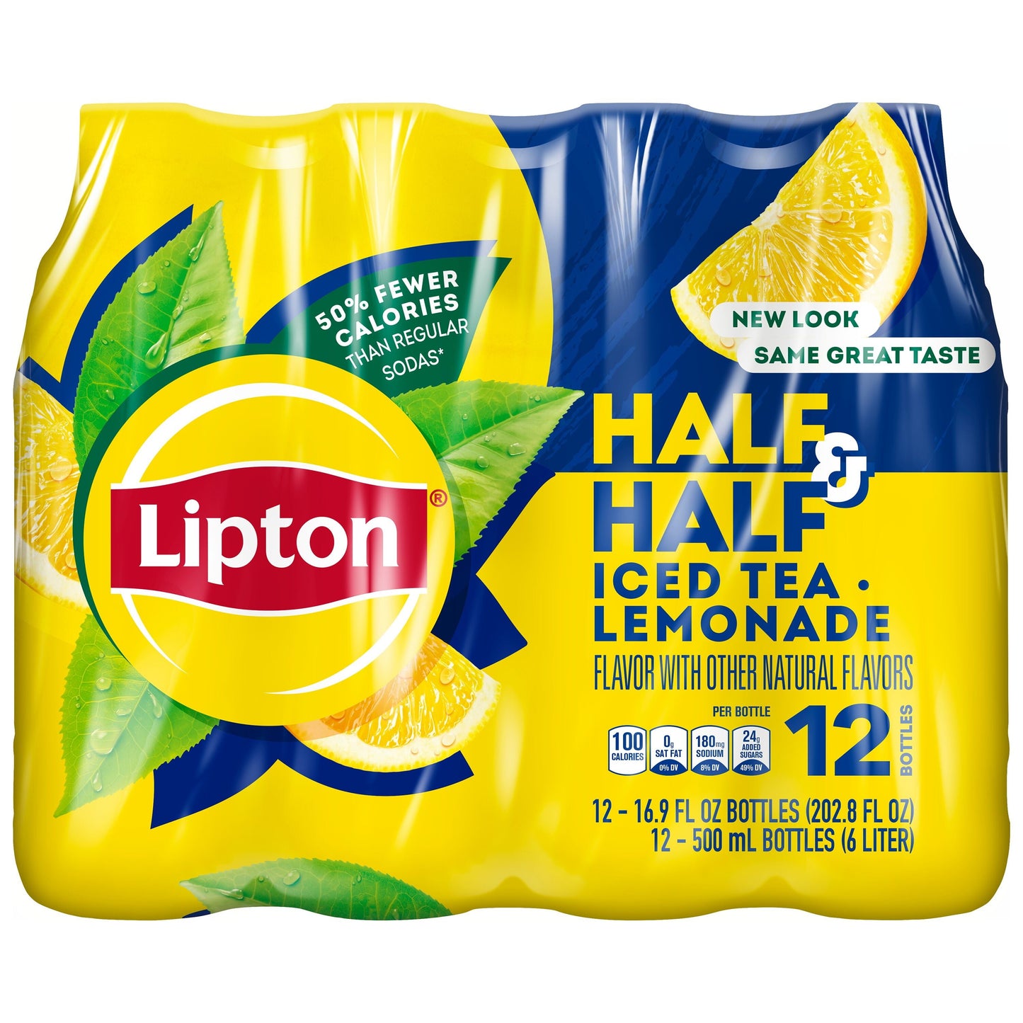 Lipton Half & Half Iced Tea and Lemonade, 16.9 oz, 12 Pack Bottles