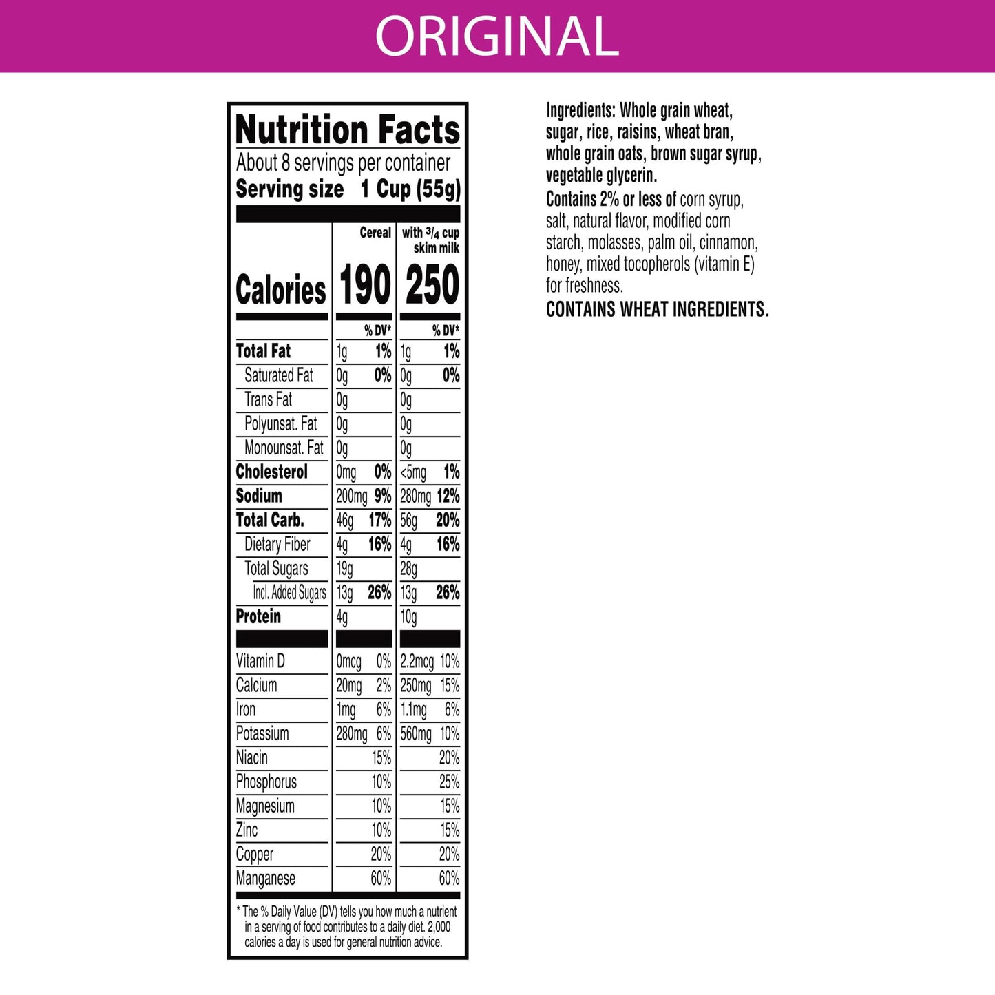 Kellogg's Raisin Bran Crunch Original Breakfast Cereal, 15.9 oz Box