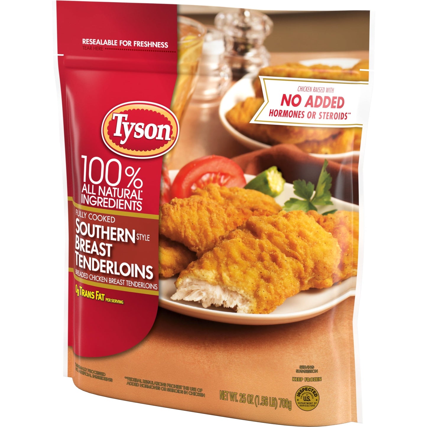 Tyson Southern Style Breaded Chicken Breast Tenderloins, 1.56 lb Bag (Frozen)