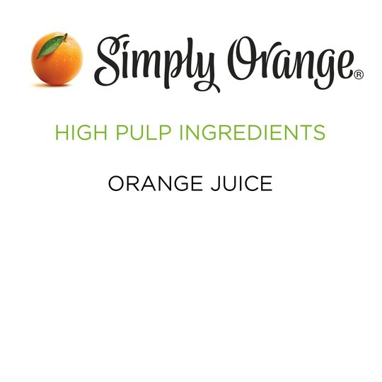 Simply Non GMO High Pulp Orange Juice, 89 fl oz Bottle