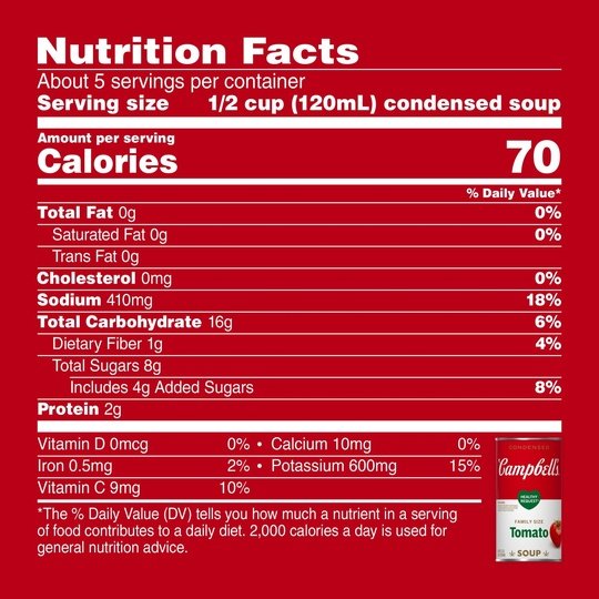 Campbell's Condensed Healthy Request Tomato Soup, 23.2 Ounce Can