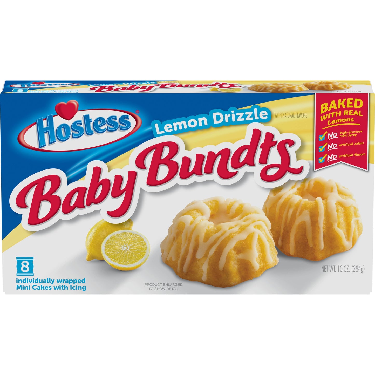 HOSTESS Baby Bundts, Lemon Drizzle Cakes, 8 Count , 10 oz
