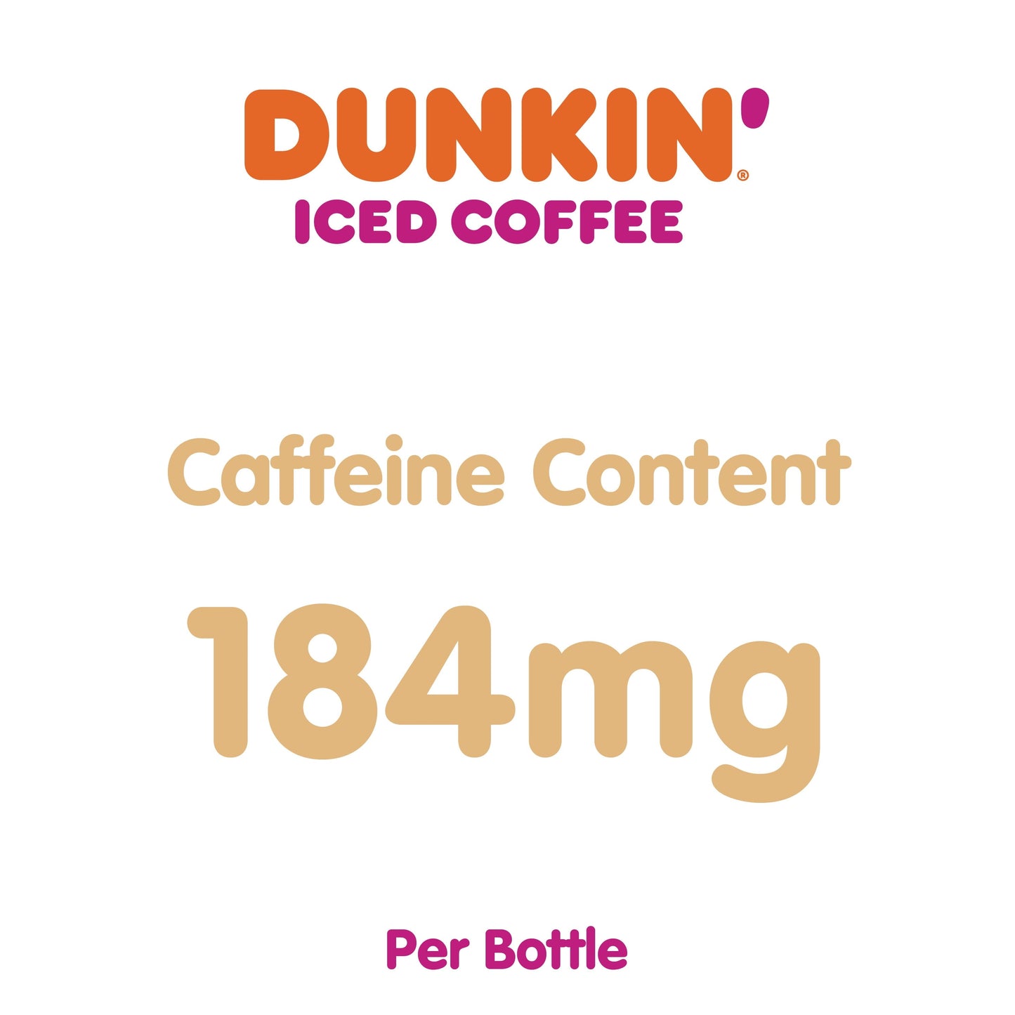 Dunkin' French Vanilla, Iced Bottled Coffee Drink, 13.7 fl oz