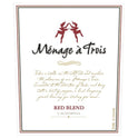 Menage a Trois California Red Blend Red Wine, 750 ml Bottle