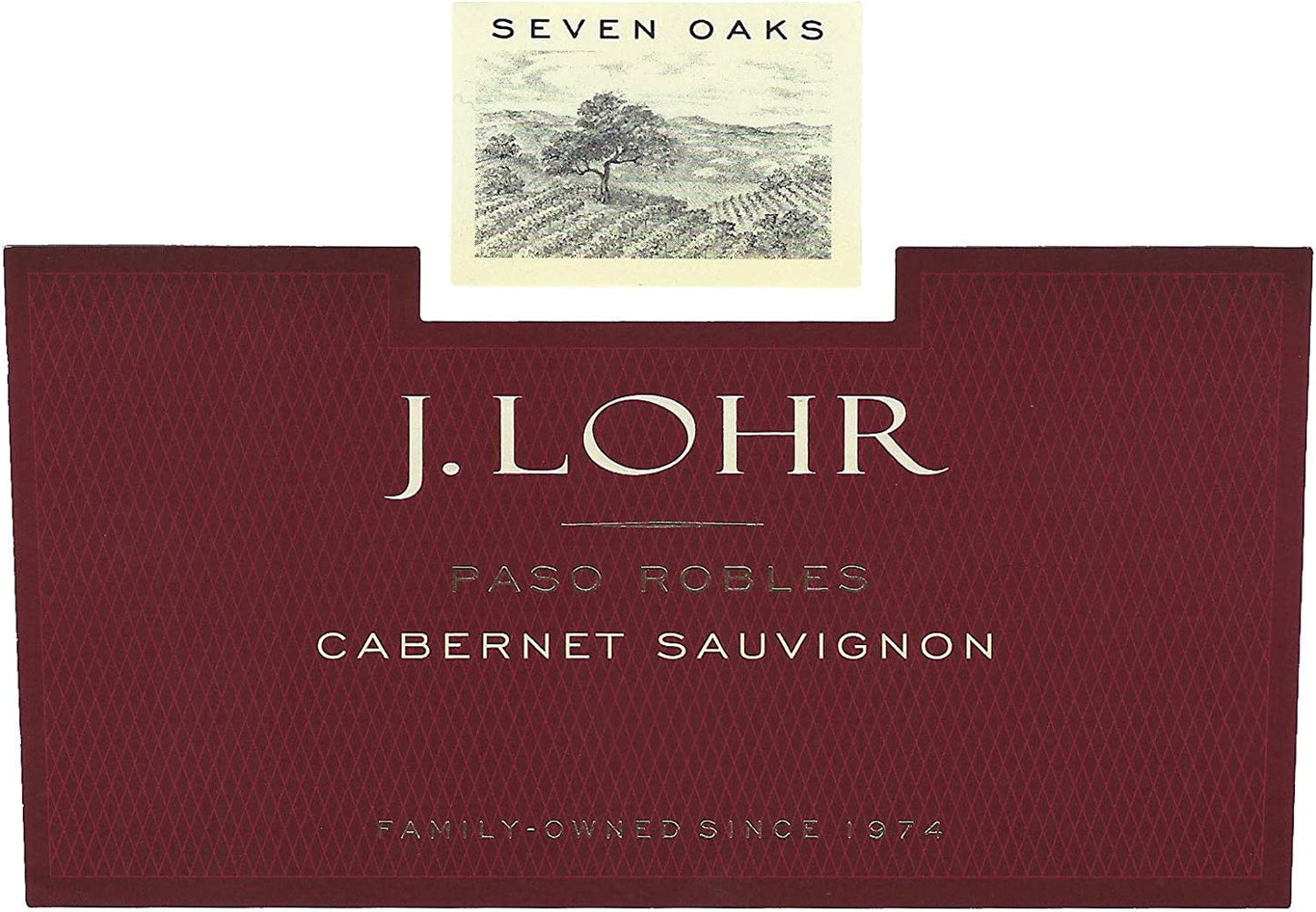 J. Lohr Estates Seven Oaks Cabernet Sauvignon Red Wine, Paso Robles CA, 13.9% ABV, 750ml Glass Bottle, 5-150ml Servings