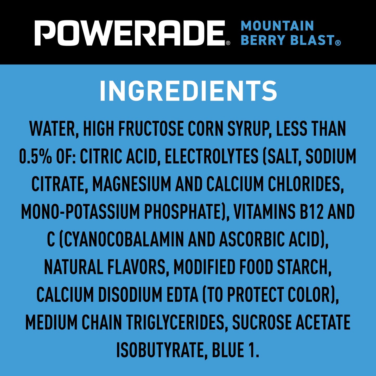 POWERADE Electrolyte Enhanced Mountain Berry Blast Sport Drink, 28 fl oz, Bottle