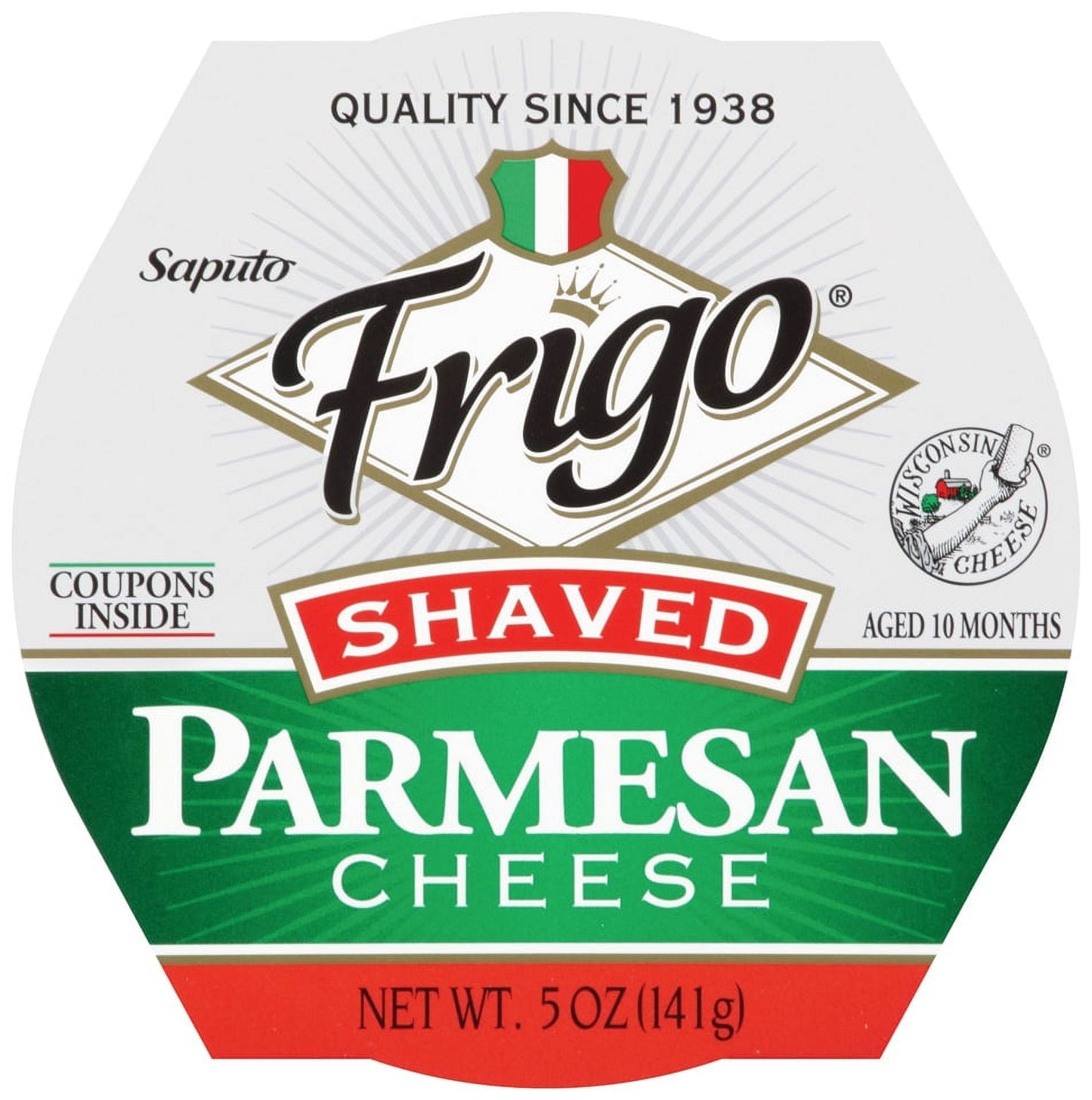 Frigo Shaved Parmesan Cheese, 5 oz Refrigerated Plastic Cup