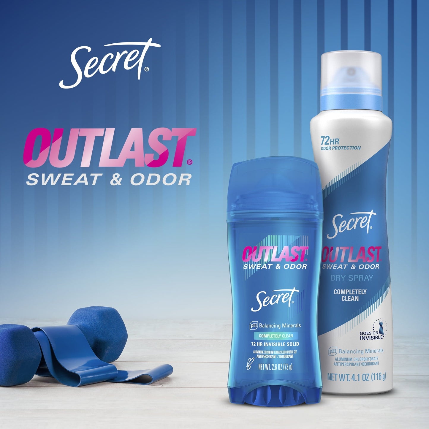 Secret Outlast Clear Gel Antiperspirant Deodorant, Protecting Powder, 2.6 oz, 2 Pack