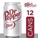 Diet Dr Pepper Soda, 12 fl oz cans, 12 pack