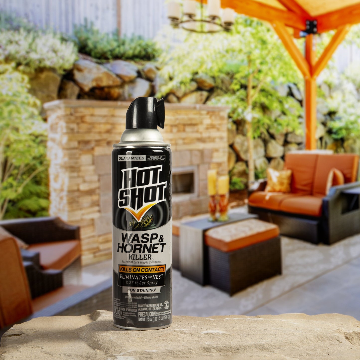 Hot Shot Wasp And Hornet Killer 17.5 Ounces, Up to 27 Foot Jet Spray