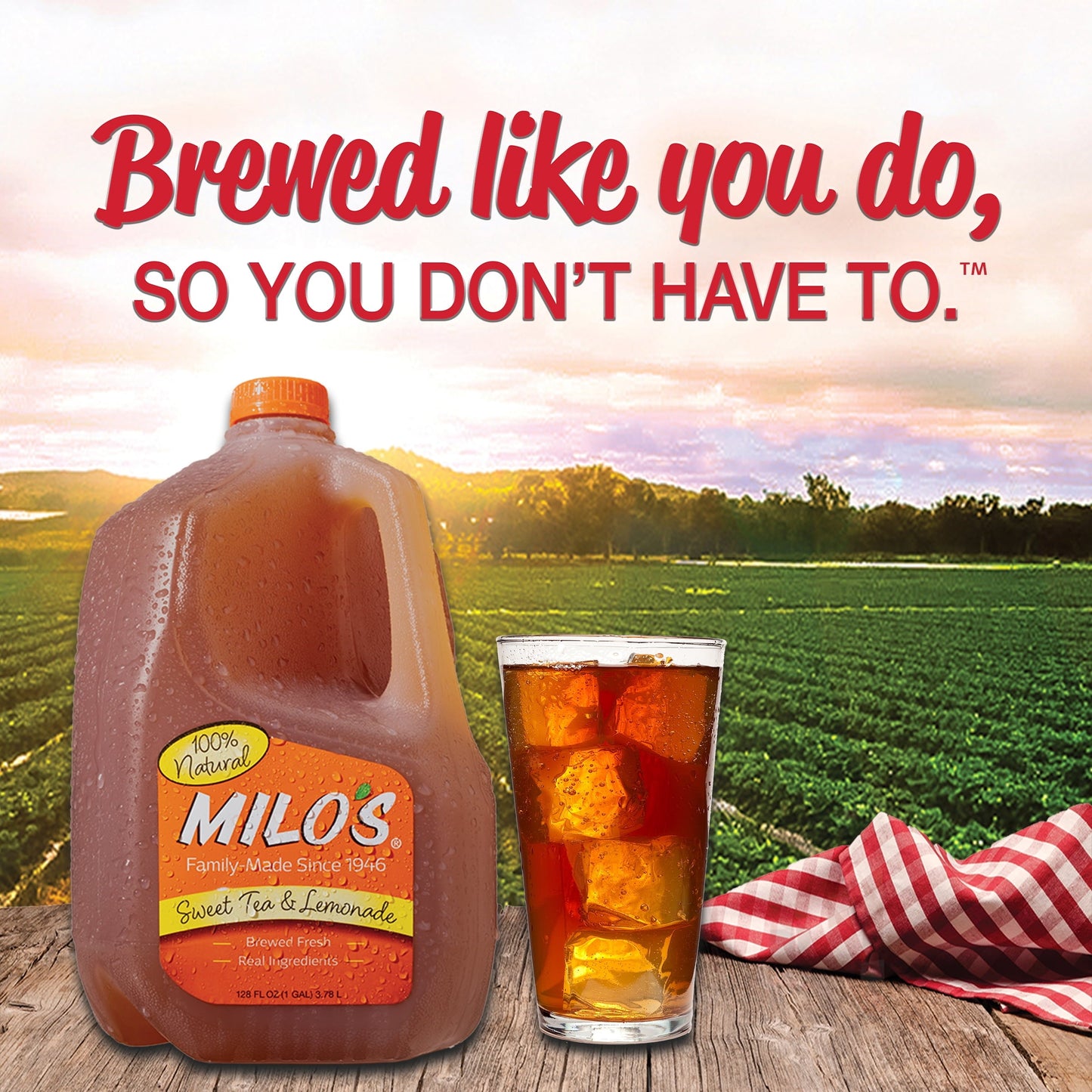 Milo’s Sweet Tea and Lemonade, 100% Natural, 128 Fl. Oz.