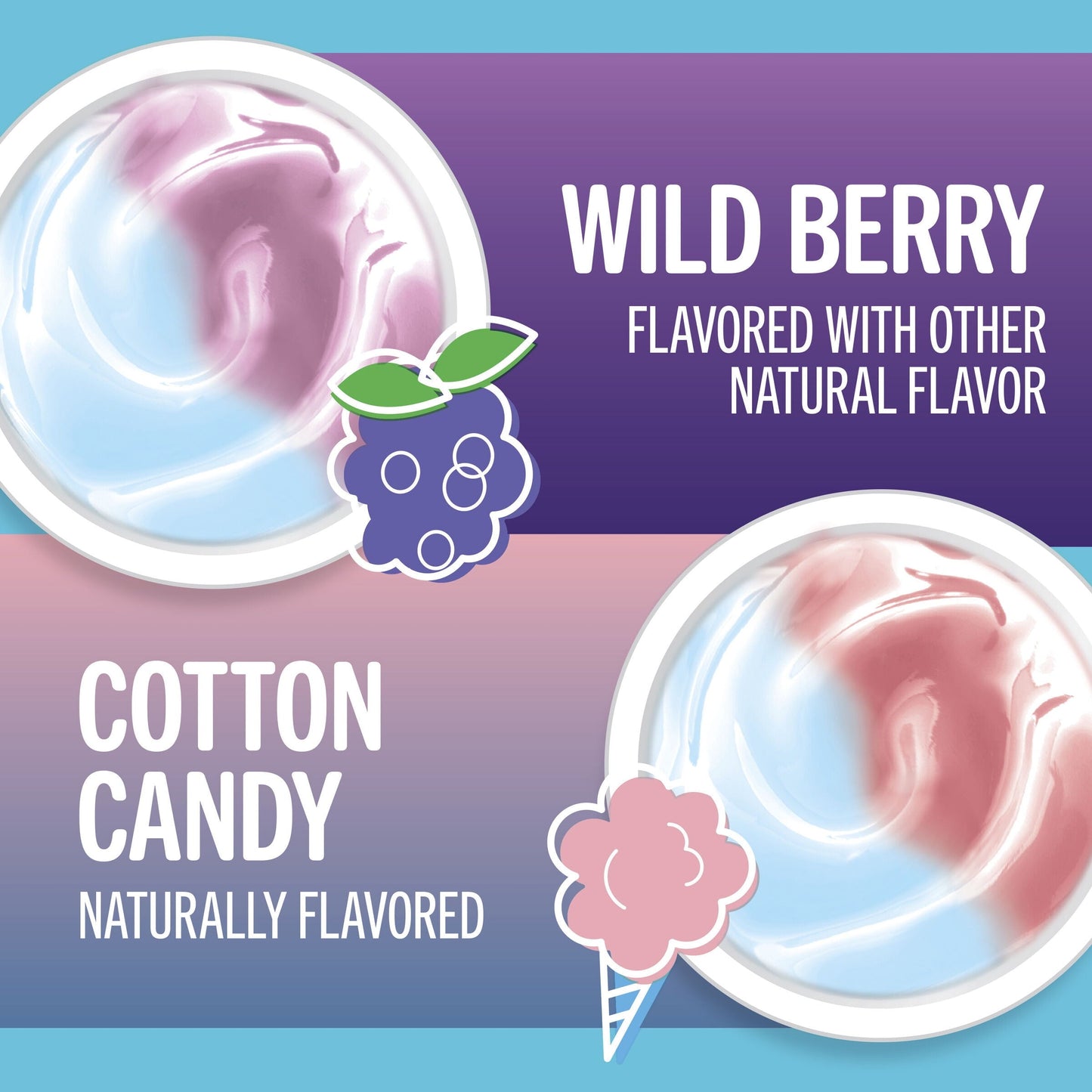 Yoplait Cotton Candy & Wild Berry Low Fat Kids Yogurt, 8 Yogurt Cups