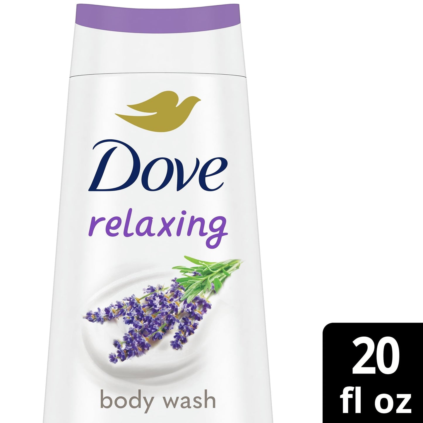 Dove Relaxing Long Lasting Gentle Body Wash, Lavender Oil and Chamomile, 20 fl oz