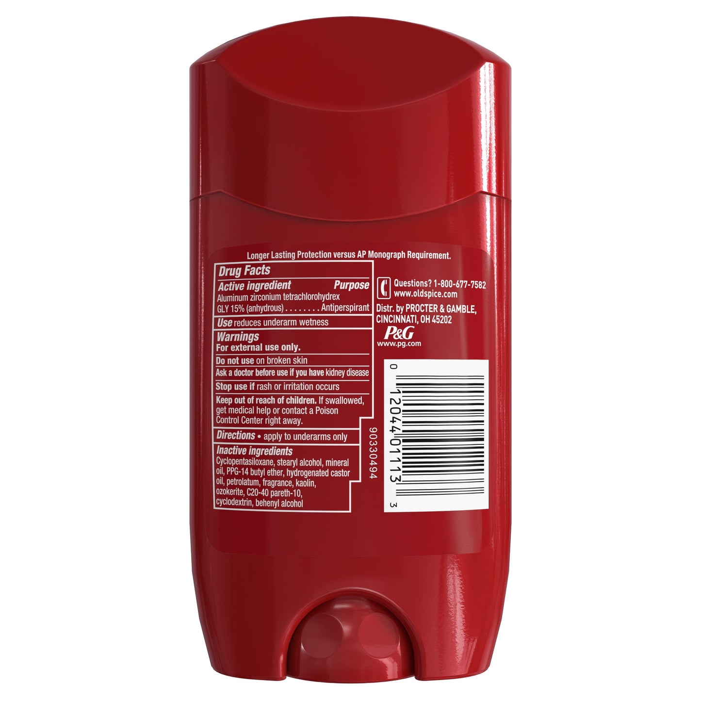 Old Spice Red Collection Swagger Scent Invisible Solid Antiperspirant Deodorant for Men, 2.6 oz