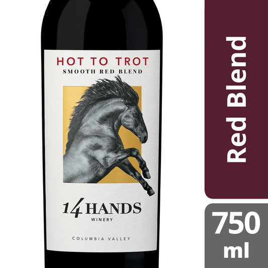14 Hands Columbia Valley Hot to Trot Red Blend Wine, 750 ml Bottle, 14.5% ABV
