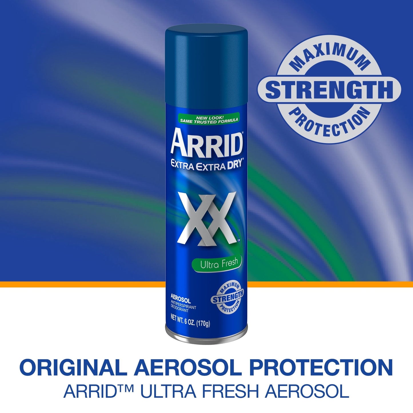 Arrid XX Extra Extra Dry Ultra Clear Aerosol Antiperspirant Deodorant, Ultra Fresh ,Twin Pack (two 6oz. cans) Packaging May Vary