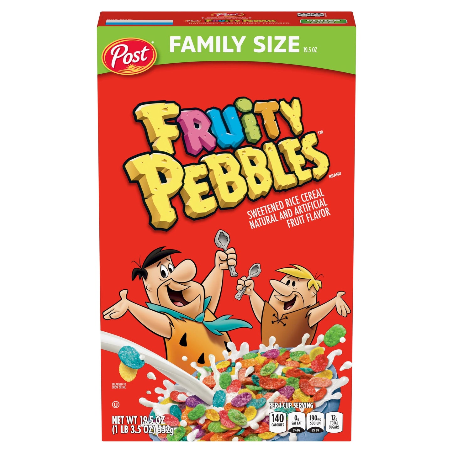 Post Fruity PEBBLES Cereal, 19.5 OZ Box