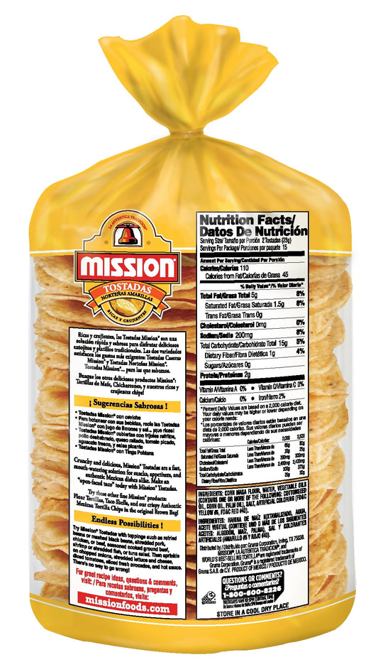 Mission Yellow Gluten Free Tostadas Nortenas Amarillas, 30 Count