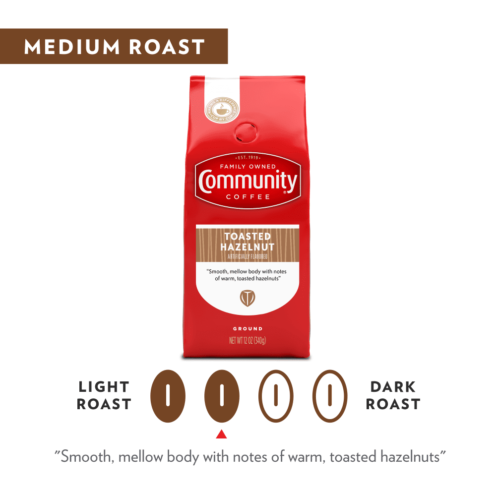 Community Coffee Toasted Hazelnut 12 Ounce Bag