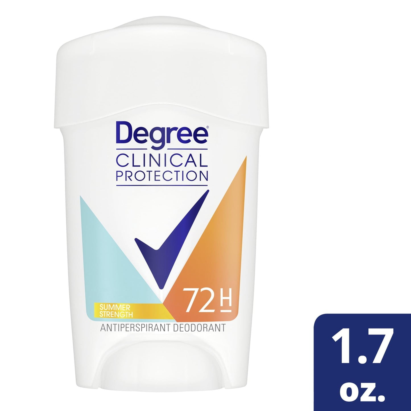 Degree Clinical Protection Long Lasting Antiperspirant Deodorant Stick, Summer Strength, 1.7 oz
