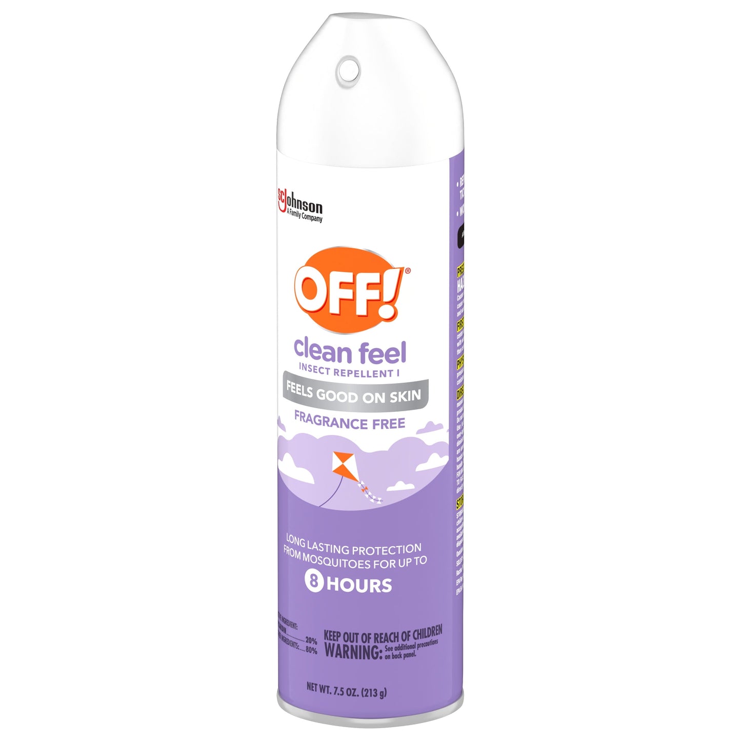 OFF! Clean Feel Insect Repellent 1, Aerosol Mosquito & Bug Spray with Picaridin, 7.5 oz