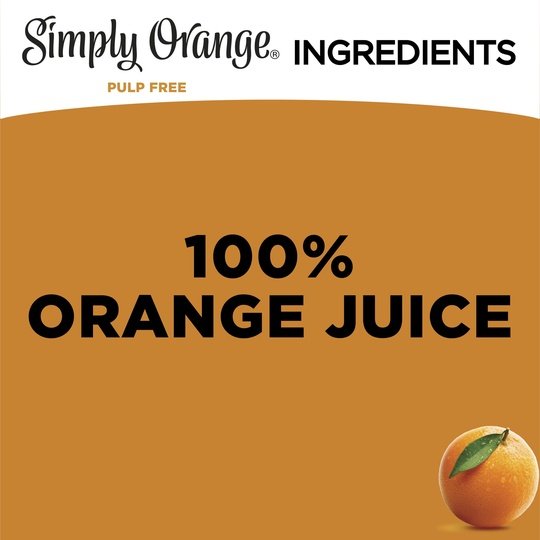 Simply Non GMO Orange Juice No Pulp, 52 fl oz Bottle