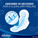 Always Maxi Size 4 Overnight Pads with Wings, Unscented, 36 Count