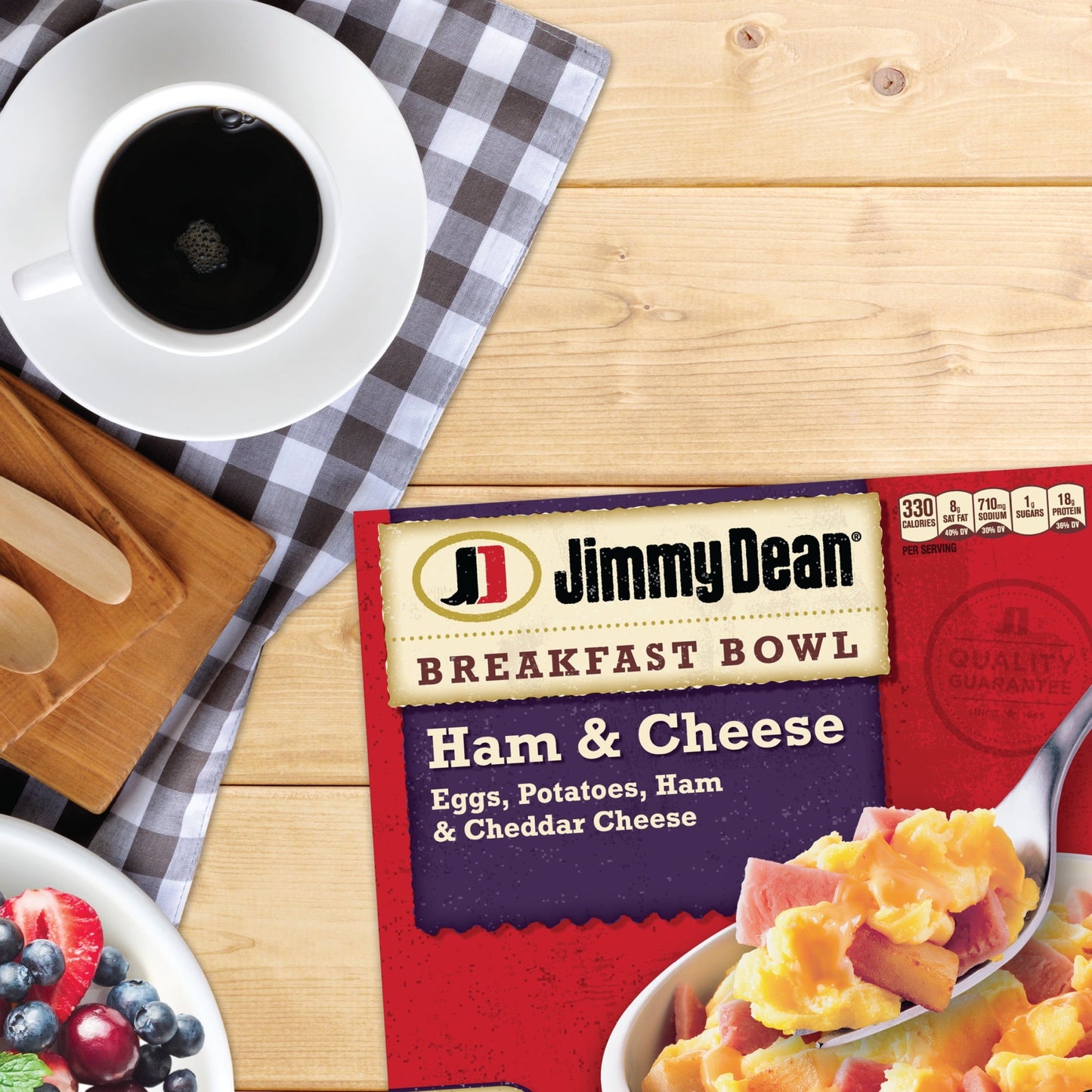 Jimmy Dean Ham & Cheese Breakfast Bowl, 7 oz (Frozen)