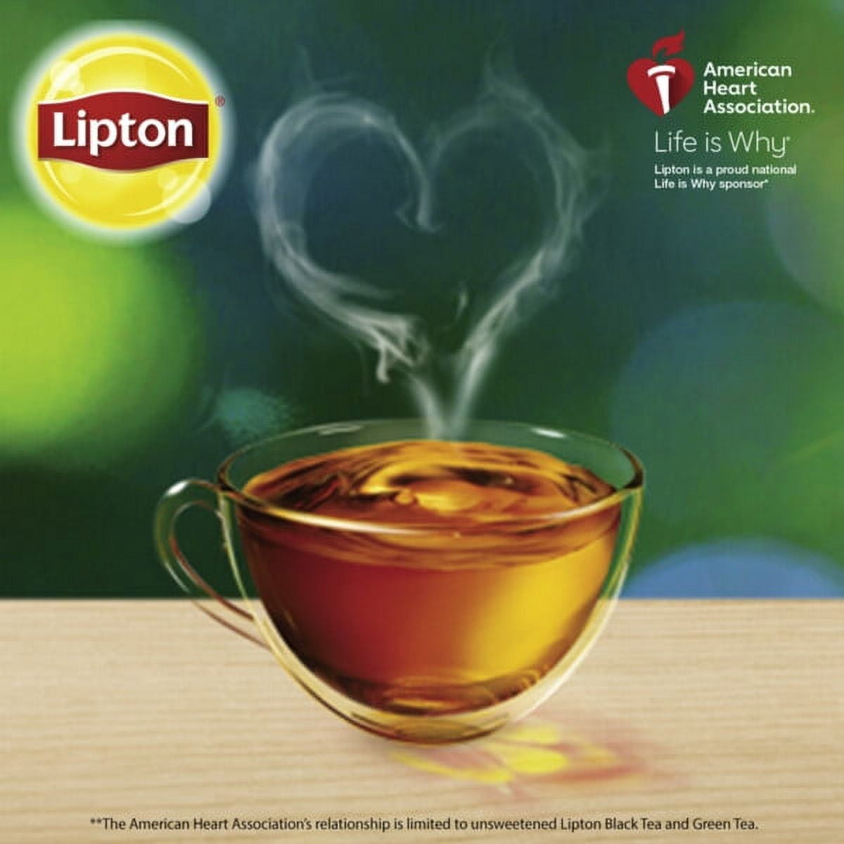 Lipton Family Sized Iced Unsweetened Black Tea, Decaffeinated, Tea Bags 24 Count Box