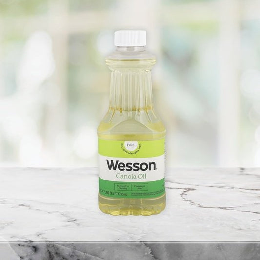 Wesson Pure Canola Oil, 0g Trans Fat, Cholesterol Free, 24 fl oz
