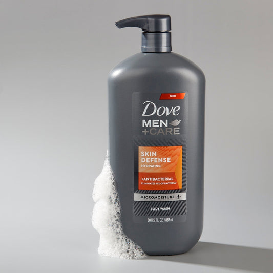 Dove Men+Care Skin Defense Antibacterial Hydrating Body Wash, 30 fl oz