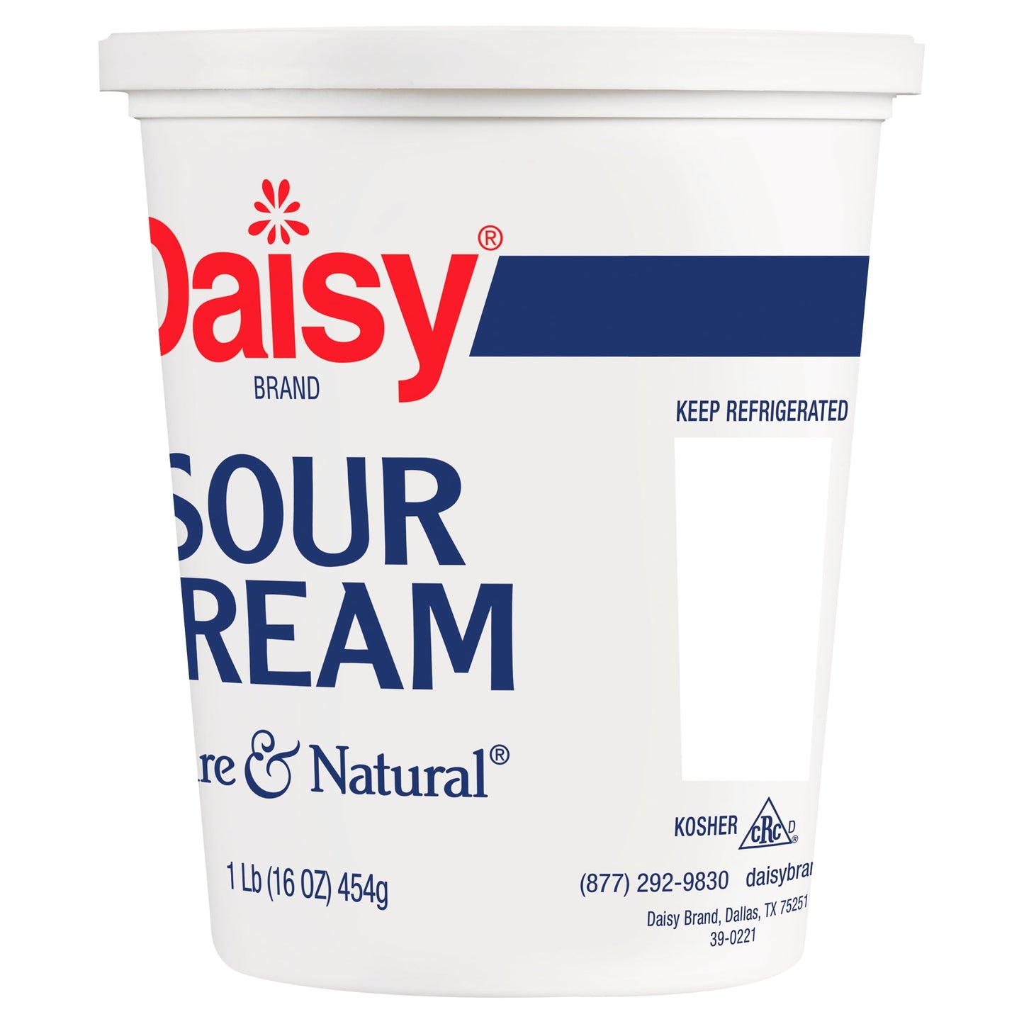 Daisy Pure and Natural Sour Cream, 16 oz (1 lb) Tub (Refrigerated)