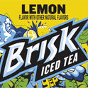 Brisk Lemon Iced Tea, bold lemon flavor, 12 fl oz, 12 Pack Cans