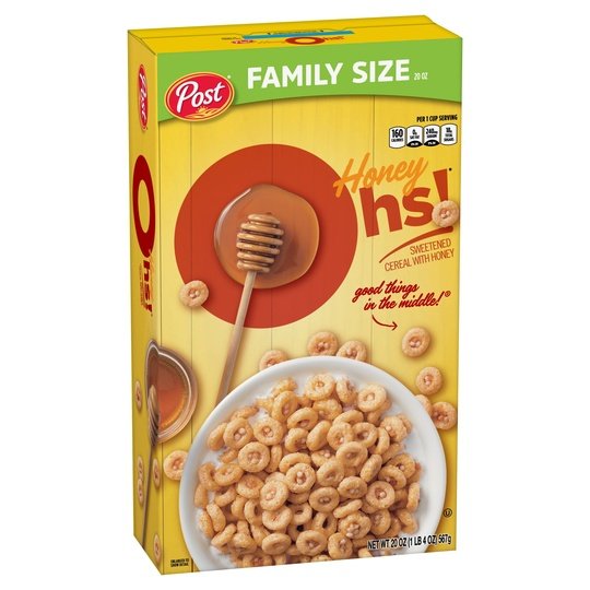 Honey Ohs! Cereal, 20 OZ Family Size Cereal Box