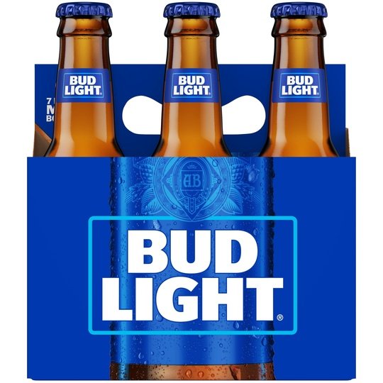 Bud Light Beer, 6 Pack Lager Beer, 7 fl oz Glass Bottles, 4.2 % ABV, Domestic Beer