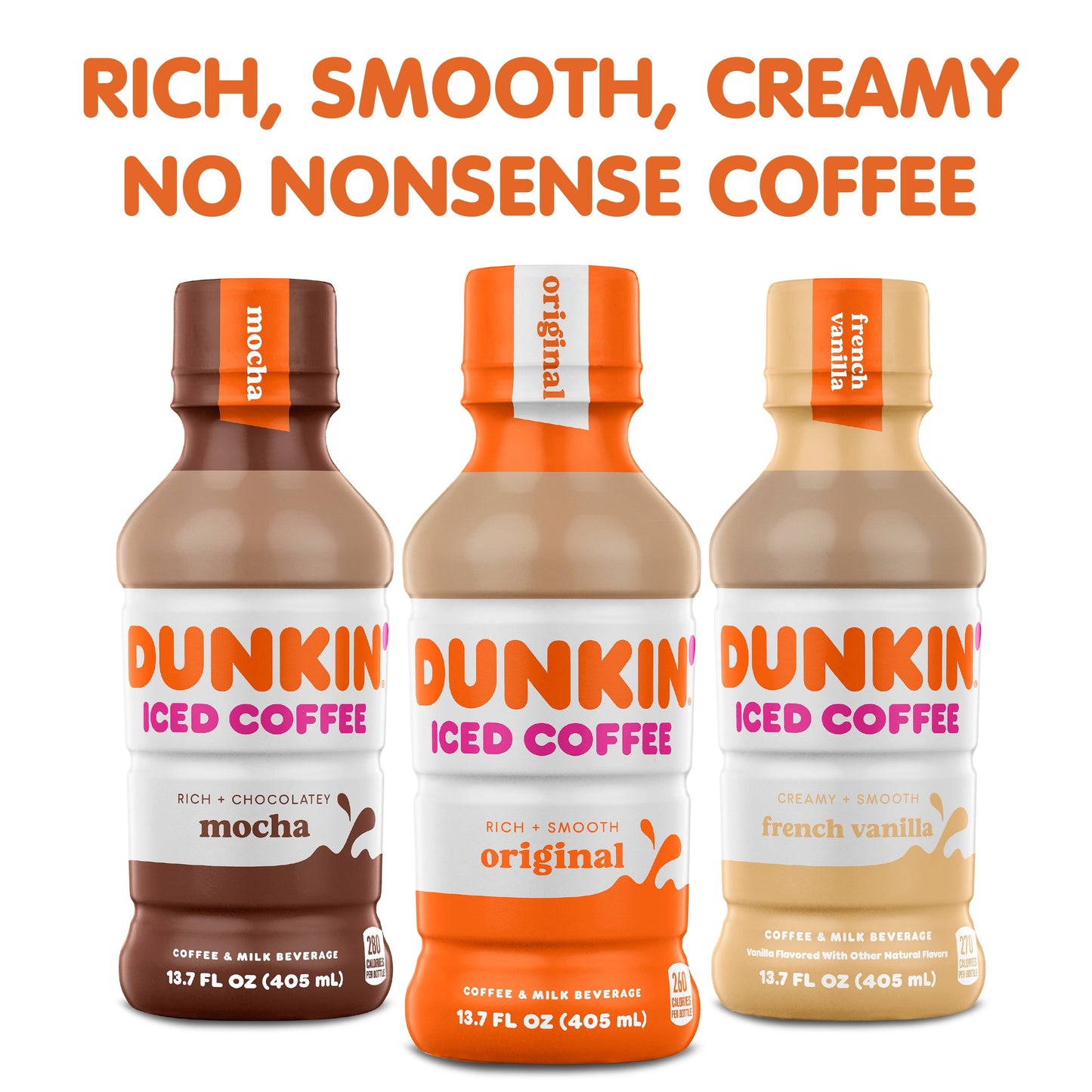 Dunkin' French Vanilla, Iced Bottled Coffee Drink, 13.7 fl oz