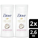 Dove Advanced Care Women's Antiperspirant Deodorant Stick Twin Pack, Caring Coconut, 2.6 oz