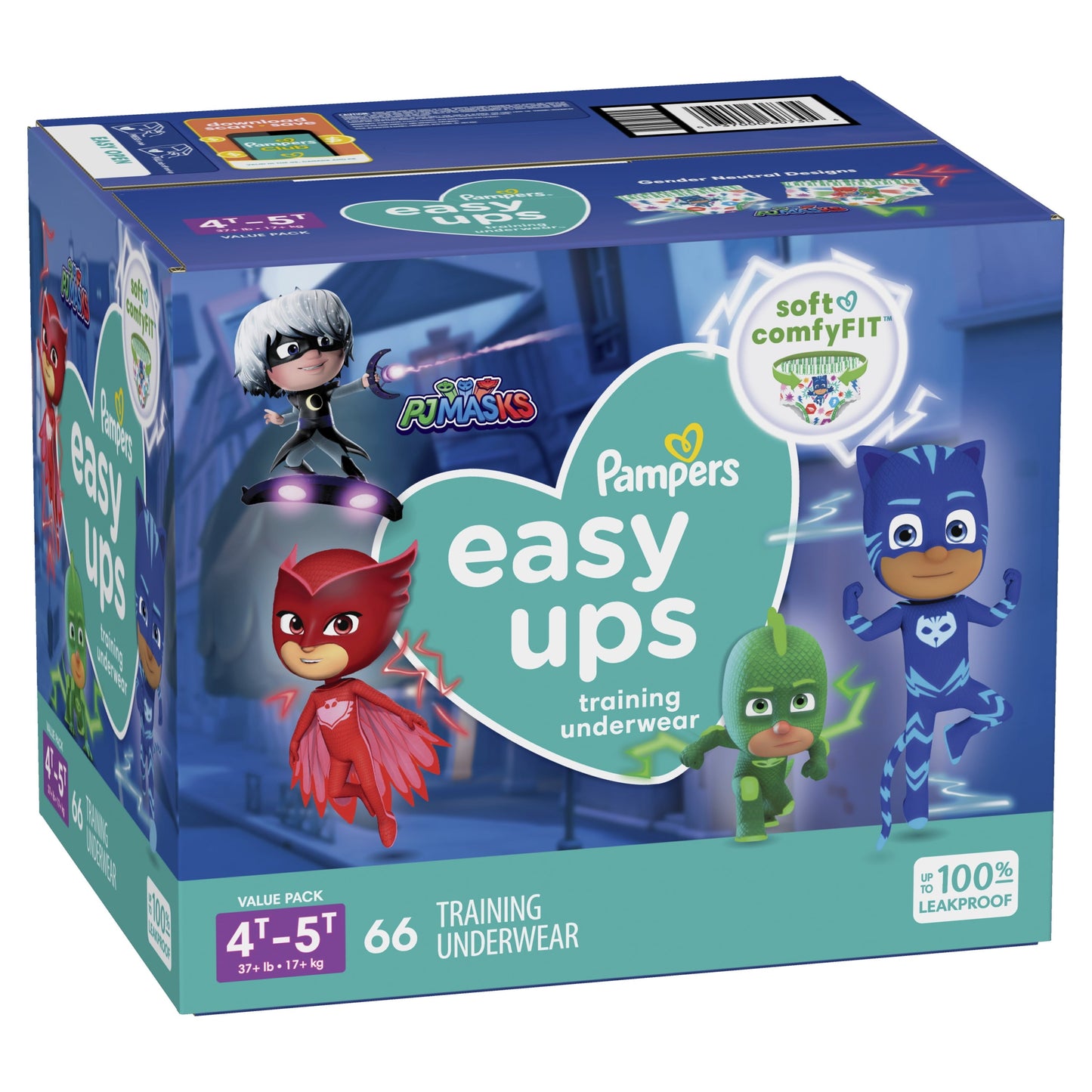 Pampers Easy Ups Bluey Training Pants Toddler Boys Size 4T/5T 66 Count