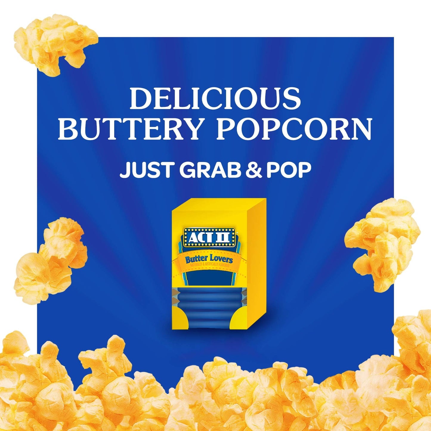 ACT II Butter Lovers Microwave Popcorn, 2.75 Oz, 18 Ct