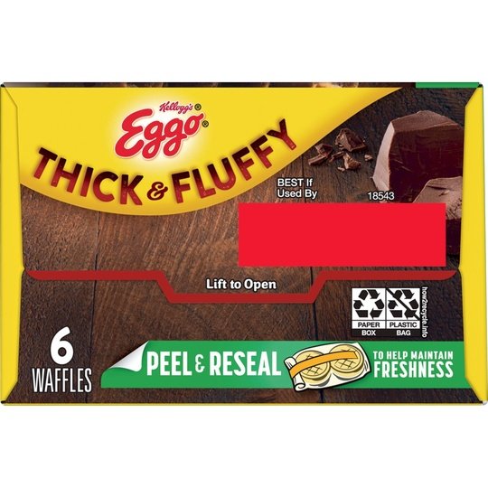 Eggo Thick and Fluffy Double Chocolatey Waffles, 11.6 oz, 6 Count (Frozen)