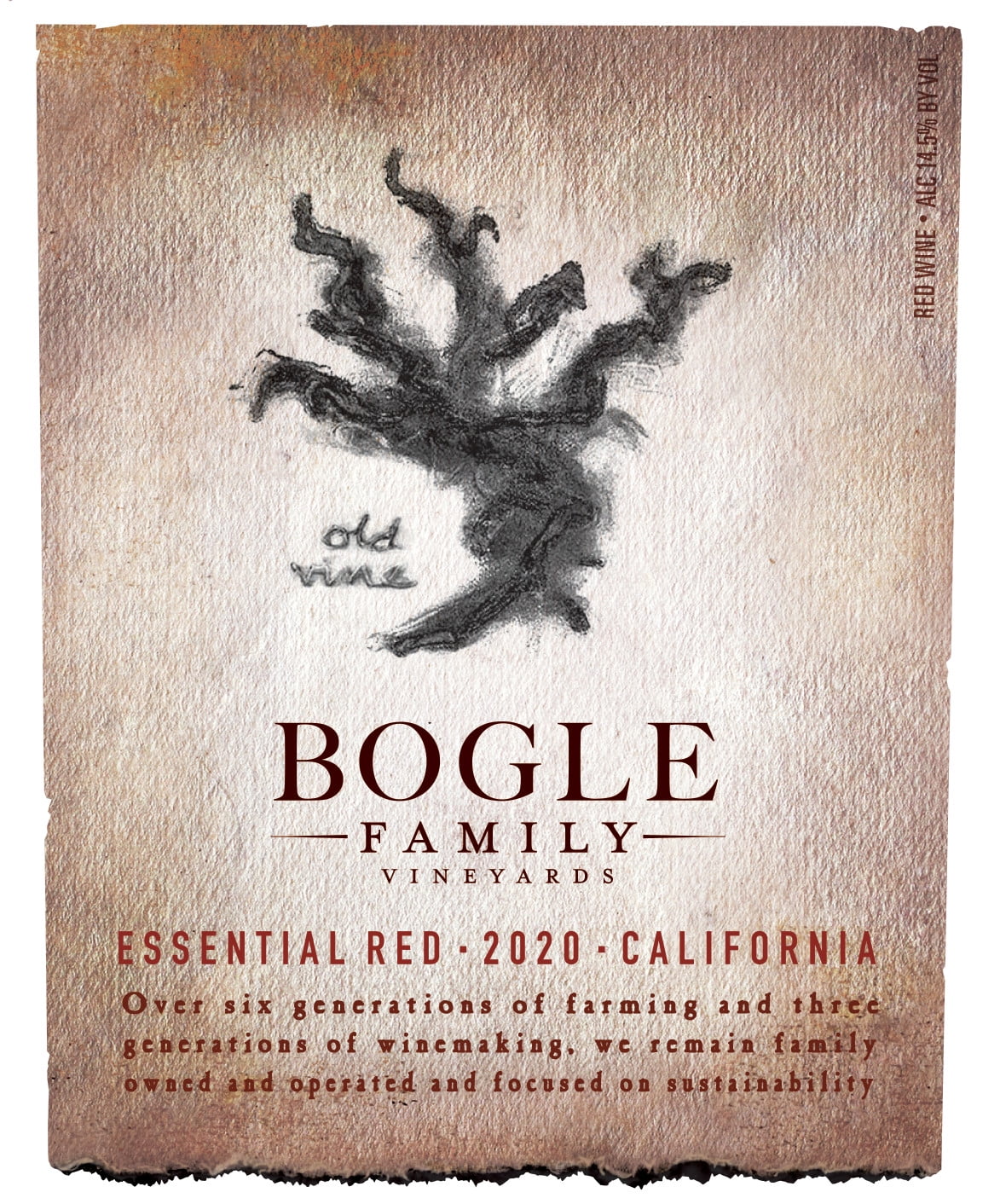 Bogle Essential Red Wine, California, 14.5% ABV, 750ml Glass Bottle, 5-150ml Servings